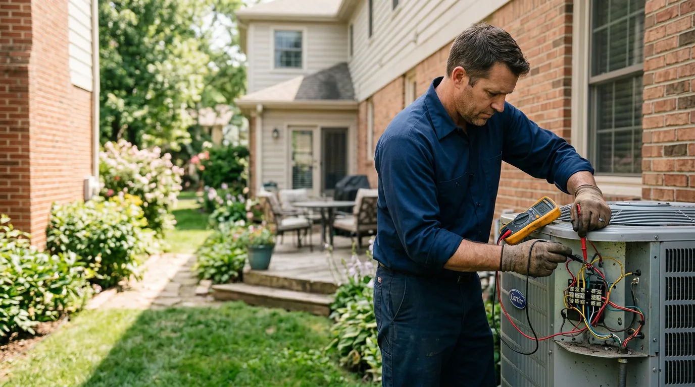 HVAC technician working near Columbus Junction, IA